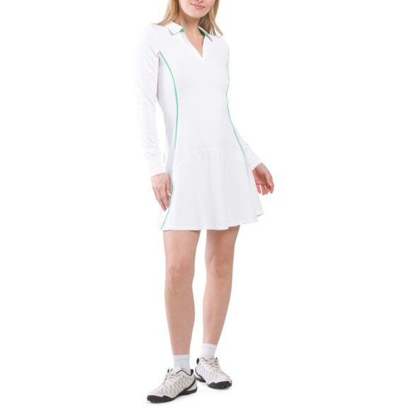 G LIFESTYLE White Multi Upf 50 Active Mini Dress - Picture 1 of 2